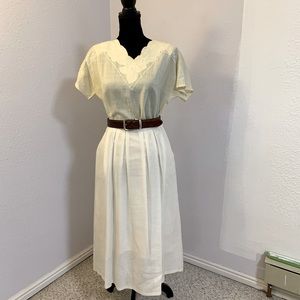 Vintage Carry Back Ramie/Polyester Top and Skirt